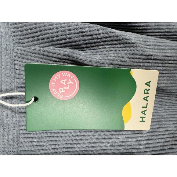 NWT Halara Mid Rise Zipper Pocket Corduroy Casual Pants Cloud Gray Blue Size L - Picture 6 of 11